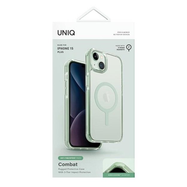 Uniq Combat Magclick Charging case for iPhone 15 Plus / 14 Plus - mint 1