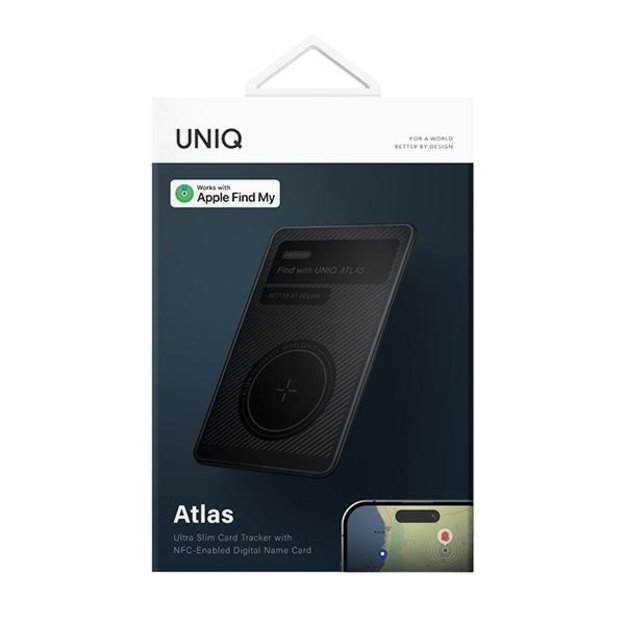 Uniq NFC locator Atlas gray/graphite Uniq-ATLASCARDTRK-GRAPHITE 5