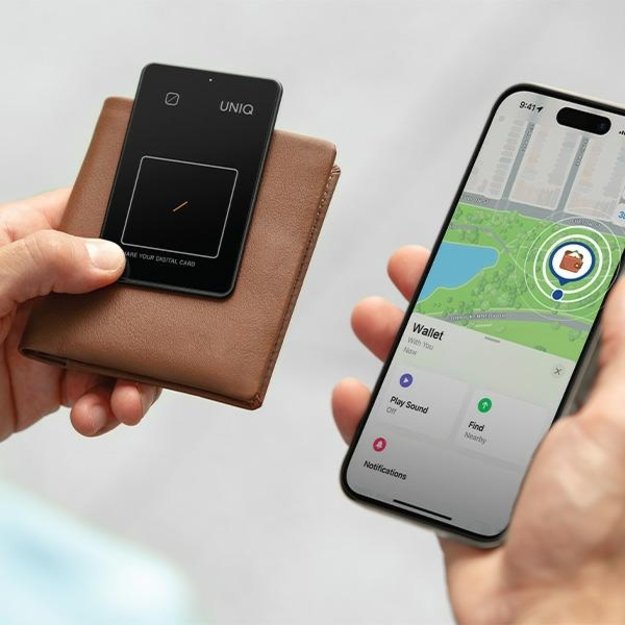 Uniq NFC locator Atlas gray/graphite Uniq-ATLASCARDTRK-GRAPHITE 1