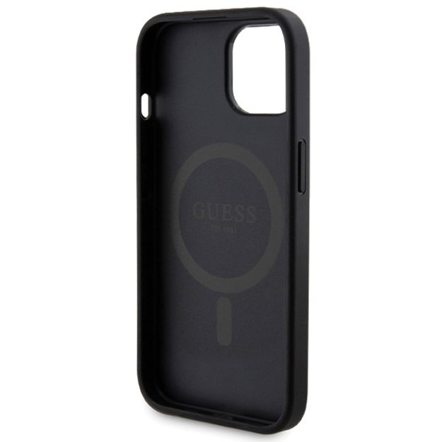 Guess 4G Metal Logo case set for iPhone 15 + 5000mAh MagSafe power bank - black 6
