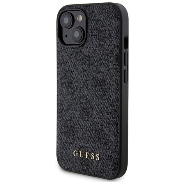 Guess 4G Metal Logo case set for iPhone 15 + 5000mAh MagSafe power bank - black 1