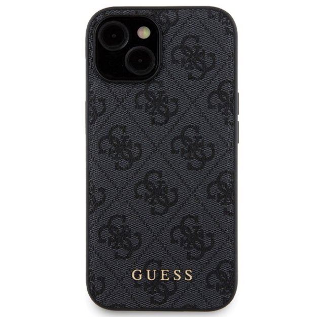 Guess 4G Metal Logo case set for iPhone 15 + 5000mAh MagSafe power bank - black 2
