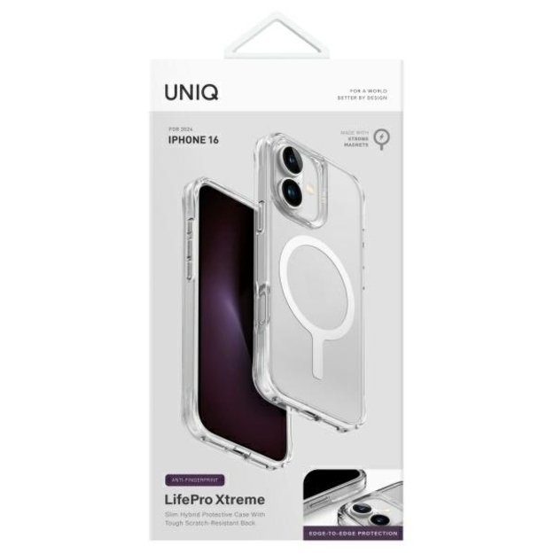 Uniq LifePro Xtreme Magclick Charging Case for iPhone 16 - Clear 3