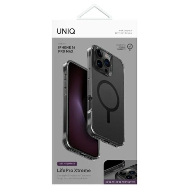 Uniq LifePro Xtreme Magclick Charging Case for iPhone 16 Pro Max - Gray 3