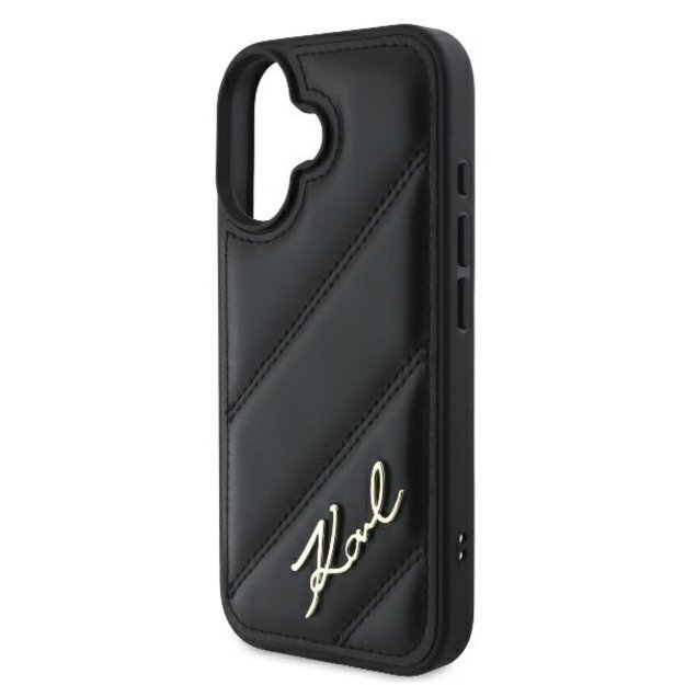 Karl Lagerfeld Quilted Signature iPhone 16 Plus Case - Black 5
