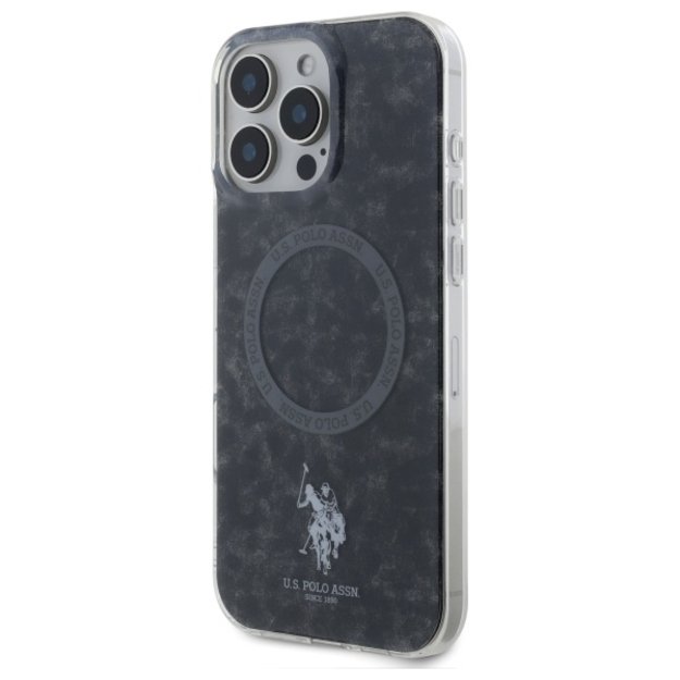 US Polo IML Ring MagSafe iPhone 16 Pro Case - Black 1