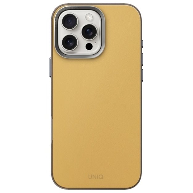 Uniq Lyden DS iPhone 16 Pro 6.3&quot  Magclick Charging case yellow-gray/yellow-gray 1