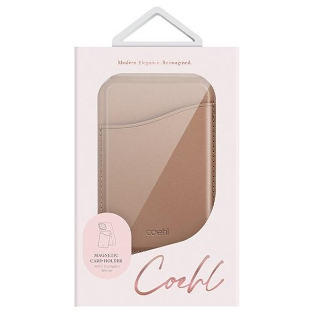 Uniq Coehl Esme Magnetic Wallet with Mirror and Stand Beige/Dusty Nude 2