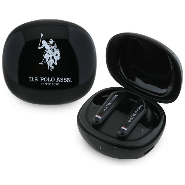 TWS US Polo DH Logo Bluetooth Headphones - Black