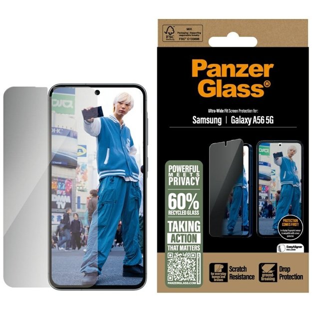 PanzerGlass Ultra-Wide Fit Privacy Glass for Samsung Galaxy A56 5G