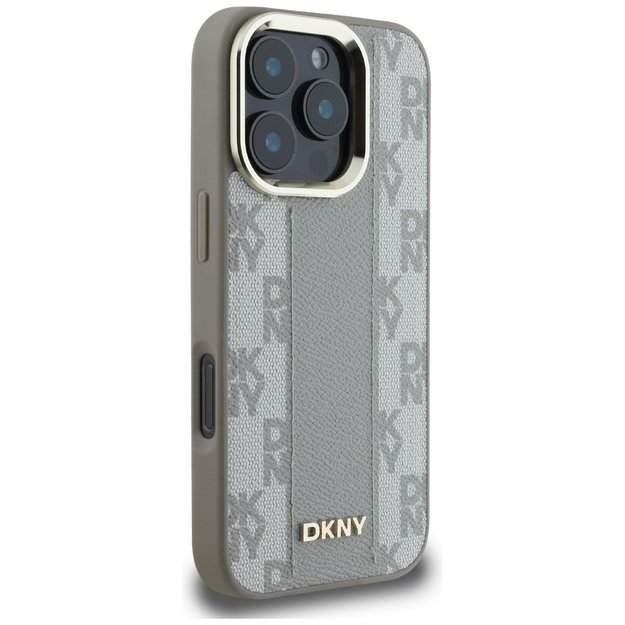 DKNY Checkered Pattern Magsafe iPhone 16 Pro Case - Beige 3