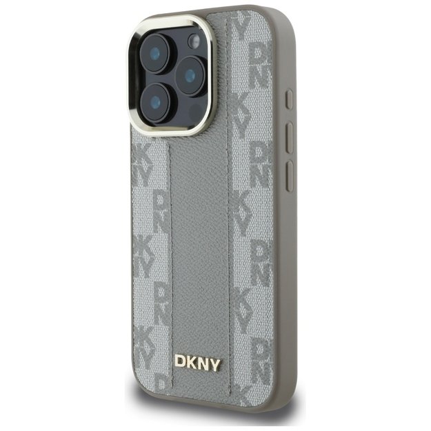 DKNY Checkered Pattern Magsafe iPhone 16 Pro Case - Beige 1