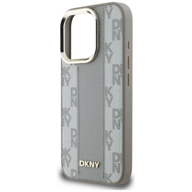 DKNY Checkered Pattern Magsafe iPhone 16 Pro Case - Beige 5