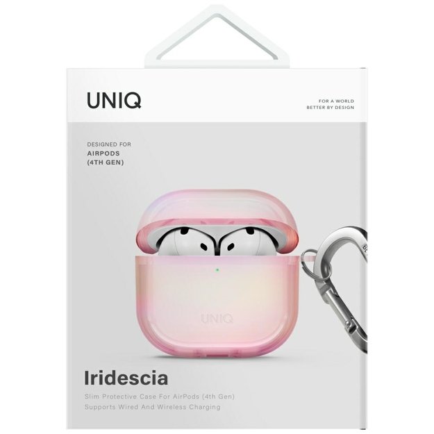 Uniq Iridescia AirPods 4 Hang Case - Holo Pink 3