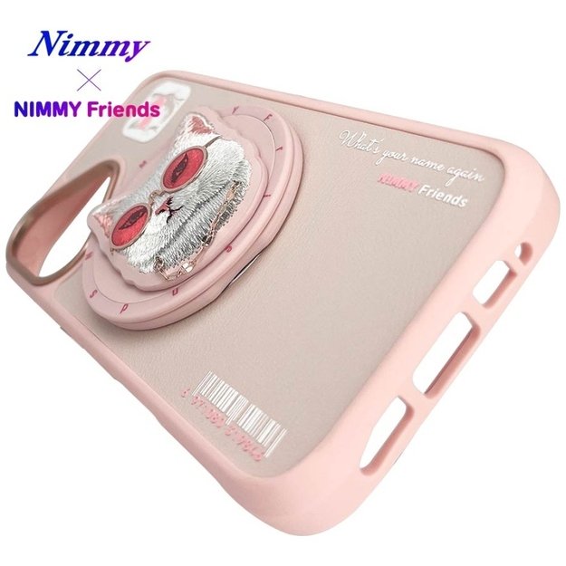 Nimmy Glasses Cool Cat MagSafe Case for iPhone 16 - Pink 12
