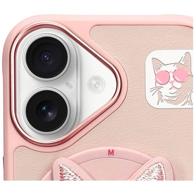 Nimmy Glasses Cool Cat MagSafe Case for iPhone 16 - Pink 5