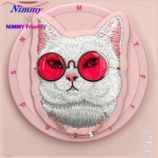 Nimmy Glasses Cool Cat MagSafe Case for iPhone 16 - Pink 7