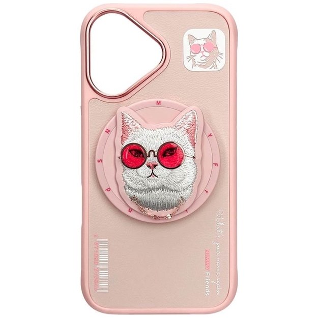 Nimmy Glasses Cool Cat MagSafe Case for iPhone 16 - Pink 1