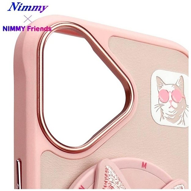 Nimmy Glasses Cool Cat MagSafe Case for iPhone 16 - Pink 9