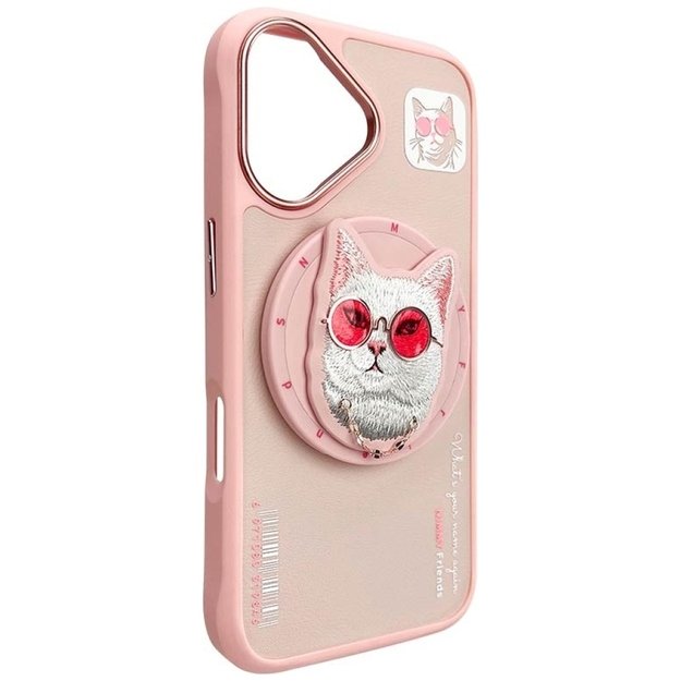 Nimmy Glasses Cool Cat MagSafe Case for iPhone 16 - Pink 4