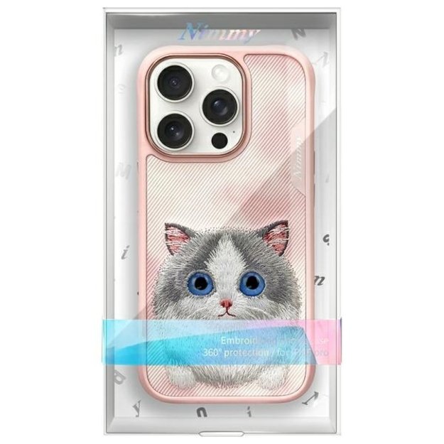 Nimmy Big Eyed Pet 2.0 Cat Case for iPhone 16 Pro - Pink 8