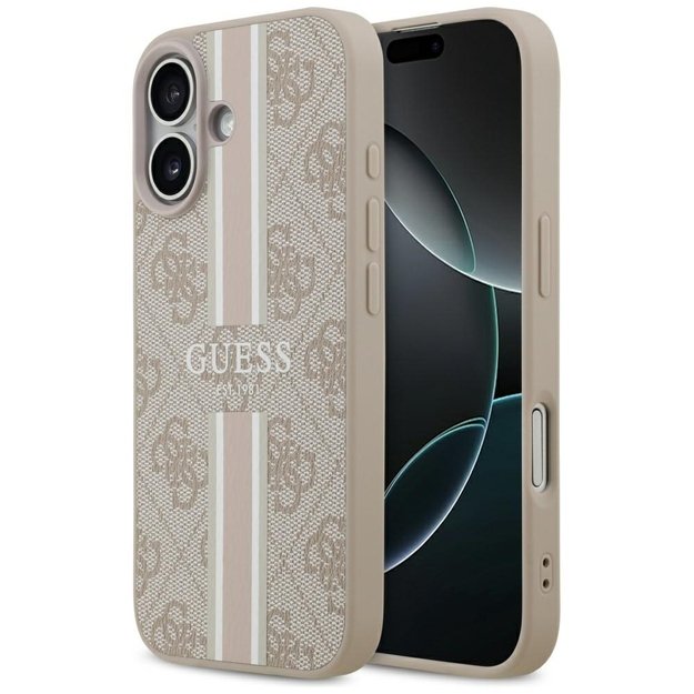 Guess 4G Printed Stripes MagSafe Case for iPhone 17 - Pink