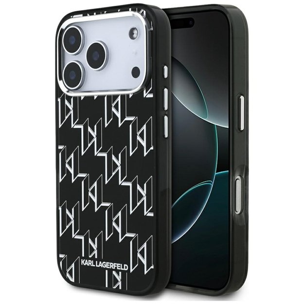Karl Lagerfeld IML KL Monogram MagSafe Case for iPhone 17 Pro - Black
