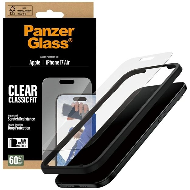 PanzerGlass Classic Fit EasyAligner Tempered Glass for iPhone Air 3