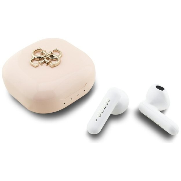 Guess 4G Metal Logo TWS Wireless Headphones - Pink