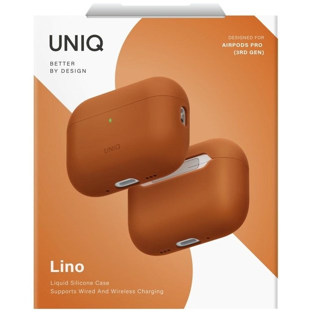 Uniq Lino Silicone Case for AirPods Pro 3 - Orange 5