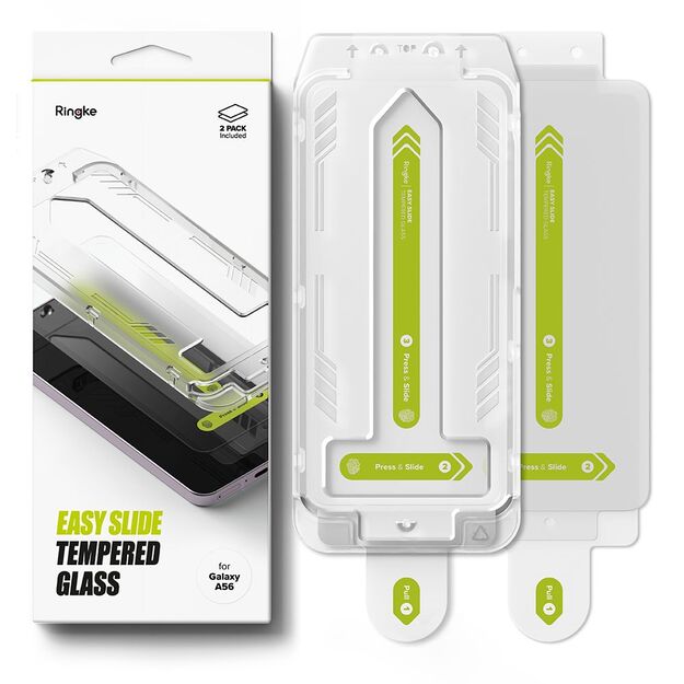 Ringke Easy Slide 2-pack tempered glass for Samsung Galaxy A56 5G - transparent 6