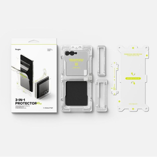 Ringke Protector Pro 3-in-1 Protective Set for Samsung Galaxy Z Flip 7 - Transparent 8