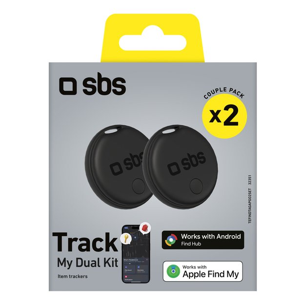 SBS universal locator Track My Dual set of 2 - black 1