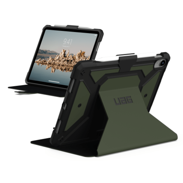 UAG Metropolis SE Case with Apple Pencil Holder for iPad 10.9&quot  (10th Gen.) - Olive 2