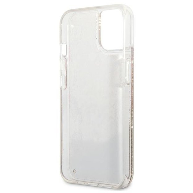 Guess GUHCP13SLFLSD iPhone 13 mini 5.4&quot  gold/gold hardcase Paisley Liquid Glitter 6