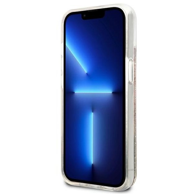 Guess GUHCP13SLFLSD iPhone 13 mini 5.4&quot  gold/gold hardcase Paisley Liquid Glitter 4