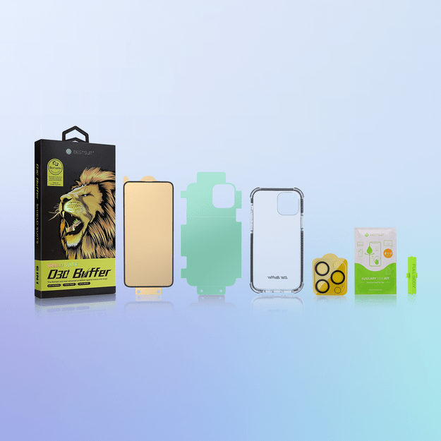 Bestsuit 6in1 set for iPhone 11 Pro Max case / flexi tempered glass / foil on the back / camera glass / cloths / applicator (D30 Buffer) 19