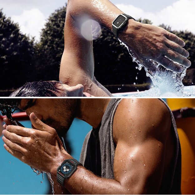 Protect Strap Band for Apple Watch 38/40/41mm Armored Case Strap - Transparent 14