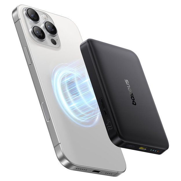 Baseus EnerFill FM12 10000mAh 22.5W Qi2 Power Bank MagSafe Compatible with Baseus Simple USB-C 20V/3A 30cm Cable - Black 2