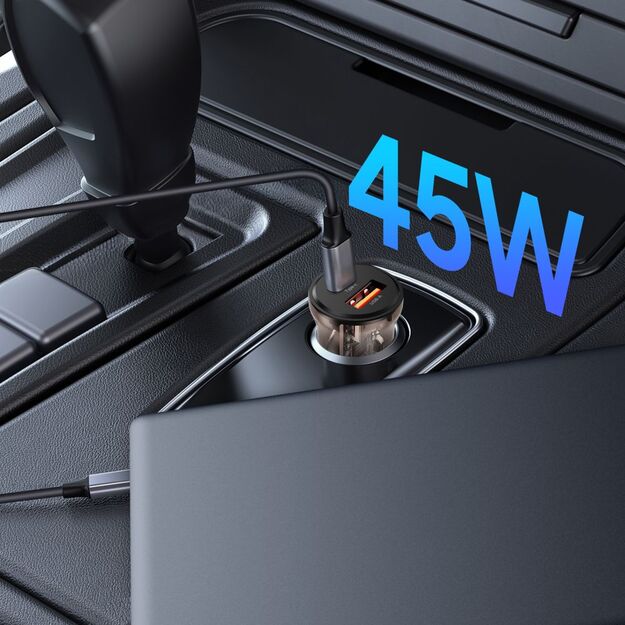 Tech-Protect CC01 45W 2-Port USB-A / USB-C Car Charger - Black 4