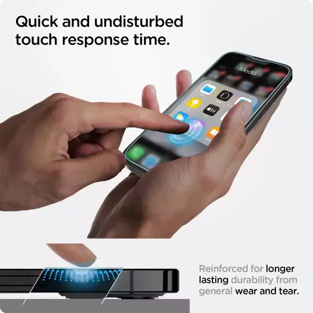 Spigen Glas.tR EZ Fit Tempered Glass for iPhone 13 / 13 Pro / 14 / 16e 3