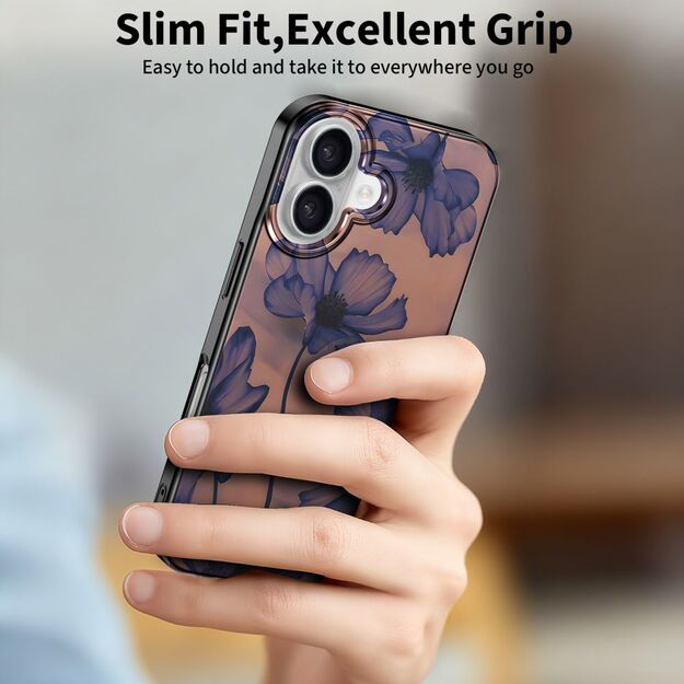 Tech-Protect Lamano MagSafe case for iPhone 16 - brown-purple 7