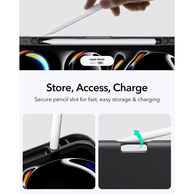 ESR Flip Hybrid Case for iPad Pro 13&rdquo; 7 / 8 / 2024-2025 - Black 2