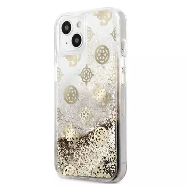 Guess GUHCP13SLGPEGO iPhone 13 mini 5.4&quot  gold/gold hardcase Peony Liquid Glitter 8