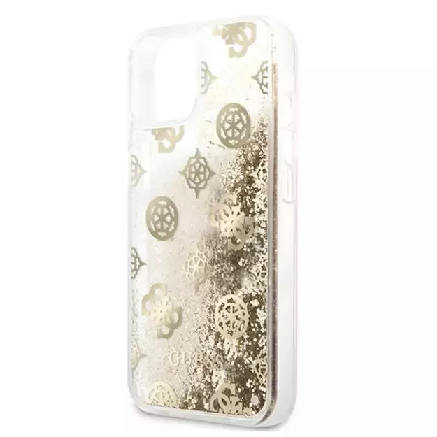 Guess GUHCP13SLGPEGO iPhone 13 mini 5.4&quot  gold/gold hardcase Peony Liquid Glitter 11