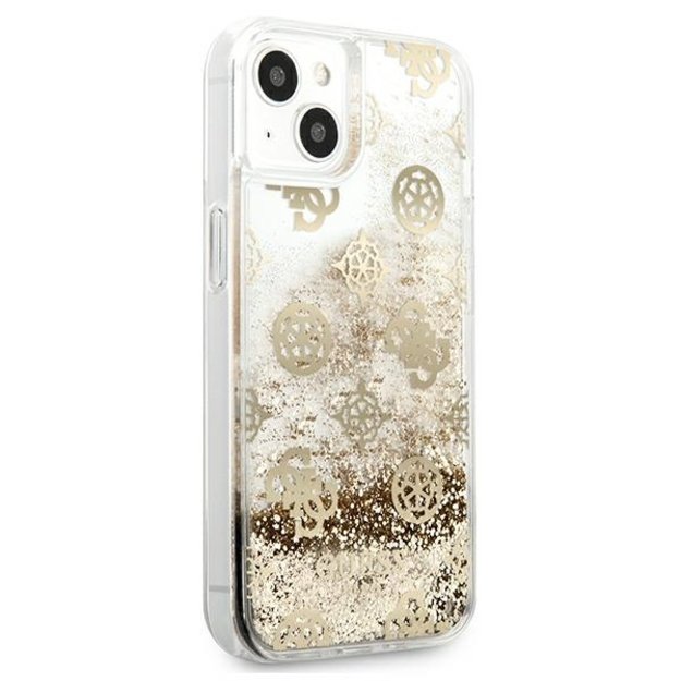 Guess GUHCP13SLGPEGO iPhone 13 mini 5.4&quot  gold/gold hardcase Peony Liquid Glitter 3