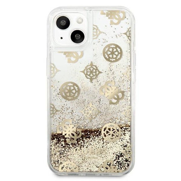 Guess GUHCP13SLGPEGO iPhone 13 mini 5.4&quot  gold/gold hardcase Peony Liquid Glitter 2