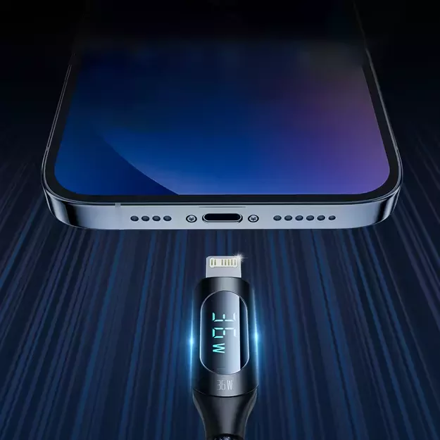 Wozinsky WUCLC1 Lightning - USB-C cable 36W 480Mb/s 1m - black 3
