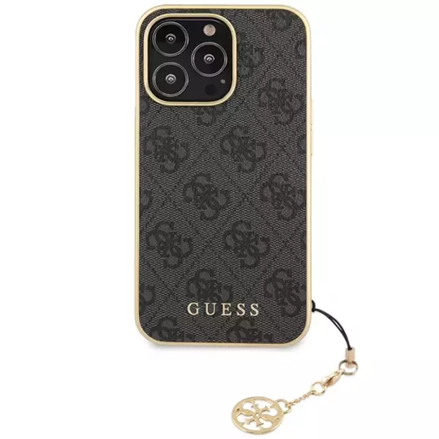 Guess 4G Charms Collection case for iPhone 14 Pro - gray 2