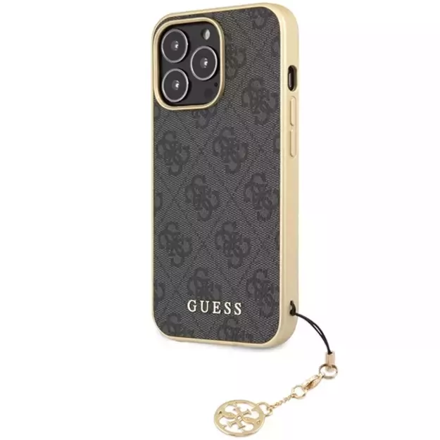 Guess 4G Charms Collection case for iPhone 14 Pro - gray 1